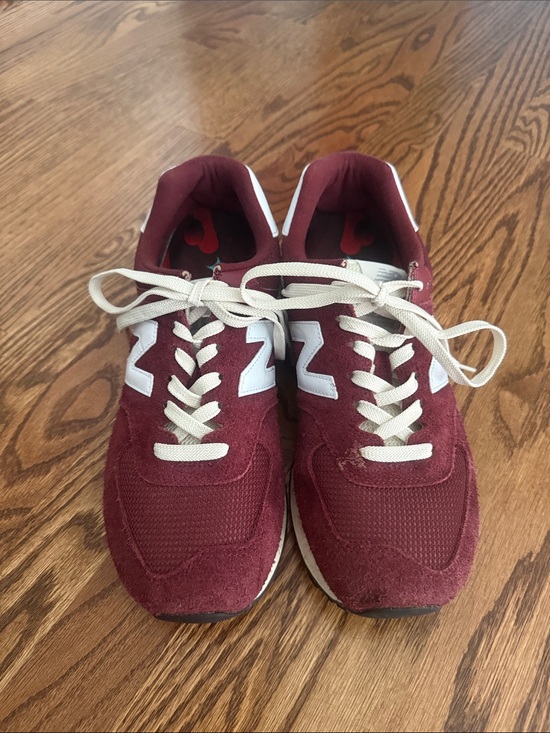 New Balance Other - New Balance Maroon Suede Mesh Sneakers with White 'N' Accents